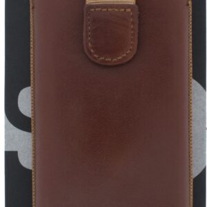 Senza Leather Slide Case Cognac Size S
