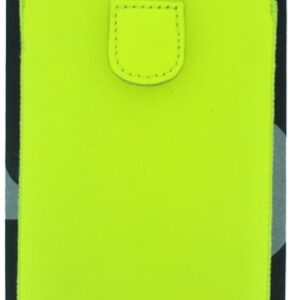 Senza Leather Slide Case Neon Yellow Size Xxl
