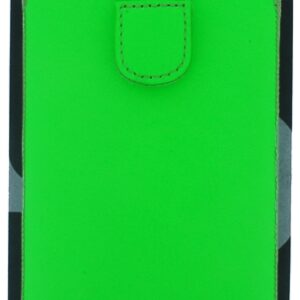 Senza Leather Slide Case Neon Green Size Xxl