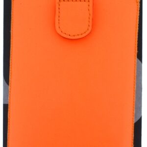 Senza Leather Slide Case Neon Orange Size Xxl