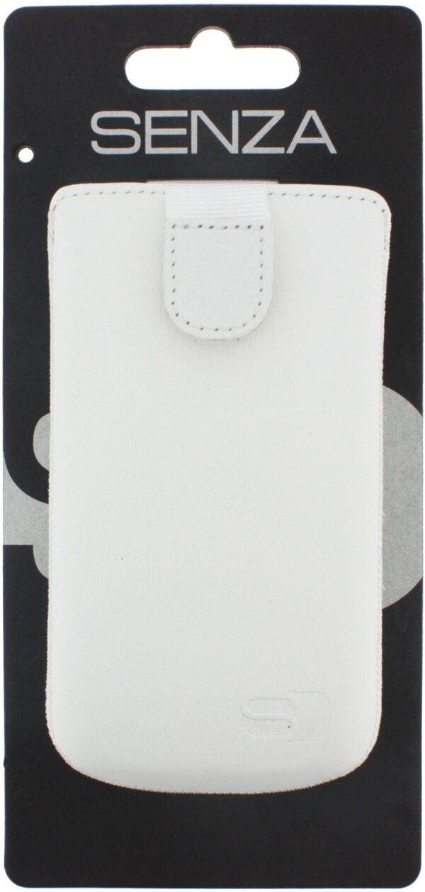 Senza Leather Slide Case White Size M
