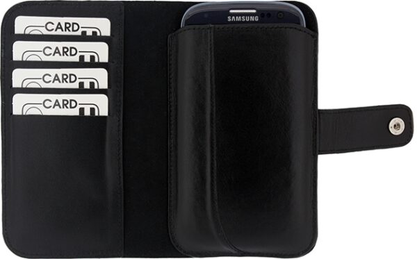 Senza Leather Wallet Slide Case Black Size Xxl - Afbeelding 3