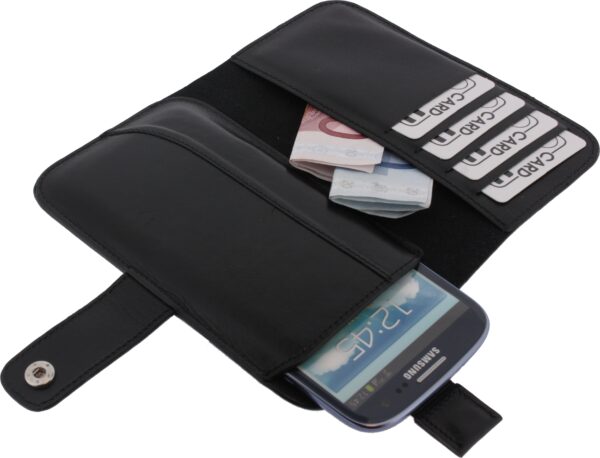 Senza Leather Wallet Slide Case Black Size Xxl - Afbeelding 5