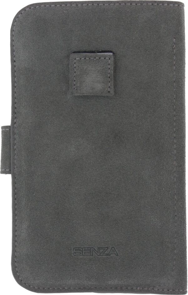 Senza Suede Wallet Slide Case Warm Grey Size Xxl - Afbeelding 2