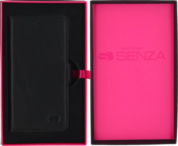 Senza Pure Leather Wallet Apple Iphone 6/6S Deep Black - Afbeelding 4