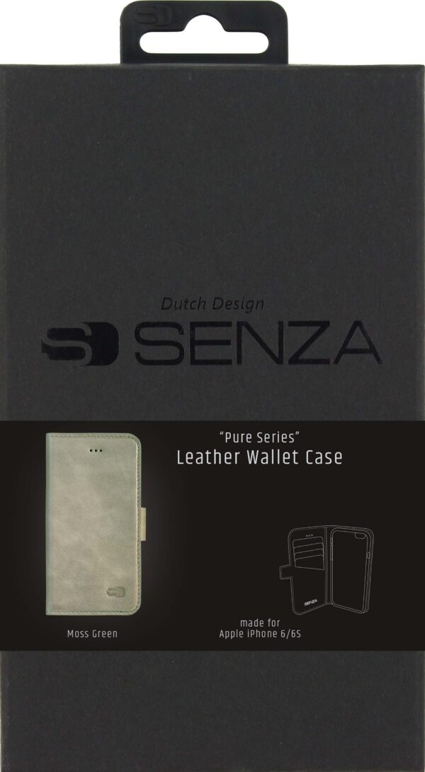 Senza Pure Leather Wallet Apple Iphone 6/6S Moss Green - Afbeelding 3