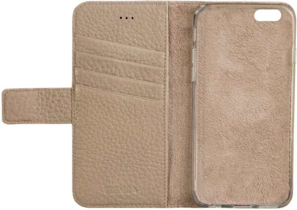 Senza Exquisite Leather Wallet Apple Iphone 6/6S Desert Taupe - Afbeelding 2
