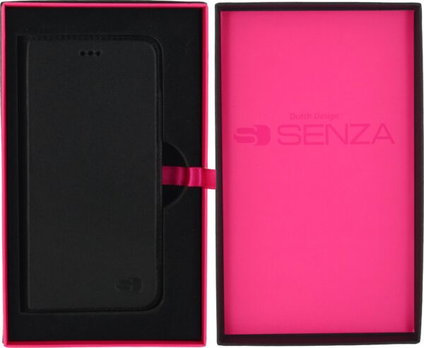 Senza Authentic Leather Booklet Apple Iphone 6/6S Pure Black - Afbeelding 5