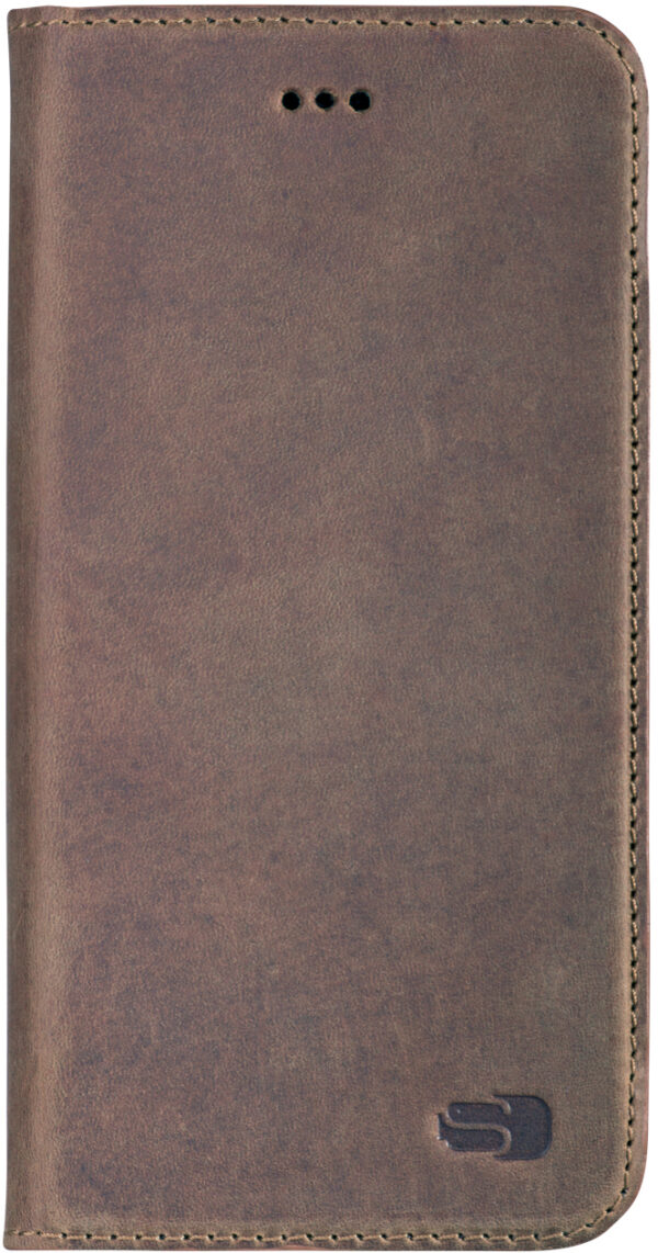 Senza Raw Leather Booklet Apple Iphone 7 Plus/8 Plus Chestnut Brown