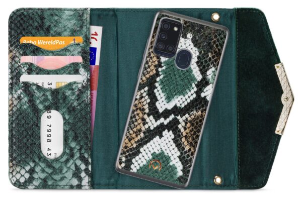 Mobilize 2In1 Gelly Velvet Clutch For Samsung Galaxy A21S Green Snake - Afbeelding 4