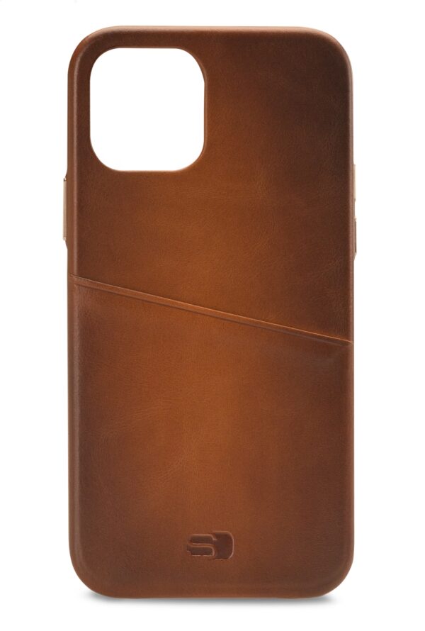 Senza Desire Leather Cover With Card Slot Apple Iphone 12 Mini Burned Cognac