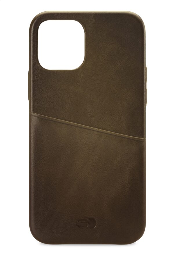Senza Desire Leather Cover With Card Slot Apple Iphone 12/12 Pro Burned Olive