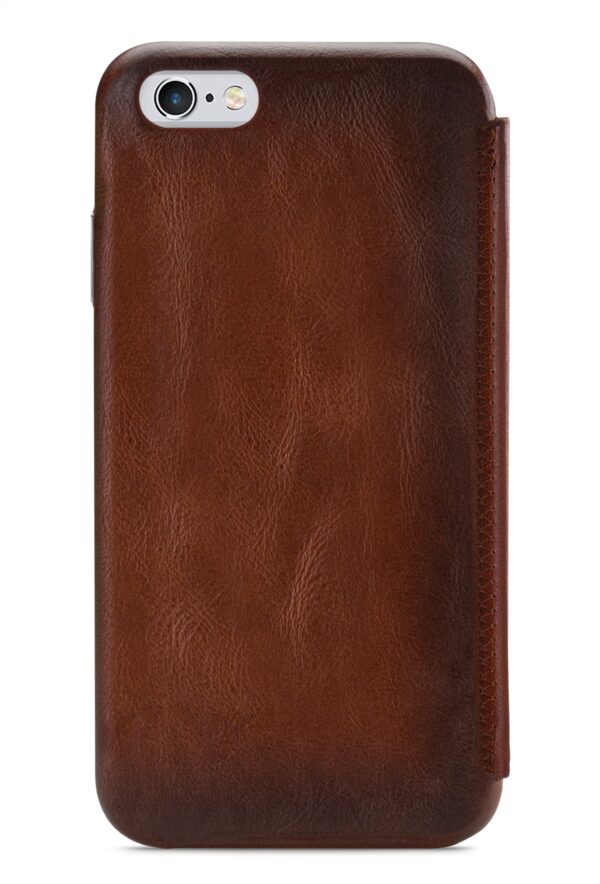 Senza Desire Skinny Leather Booklet Apple Iphone 6/6S Burned Cognac - Afbeelding 2