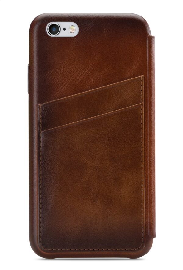 Senza Desire Skinny Leather Wallet Apple Iphone 6/6S Burned Cognac - Afbeelding 2