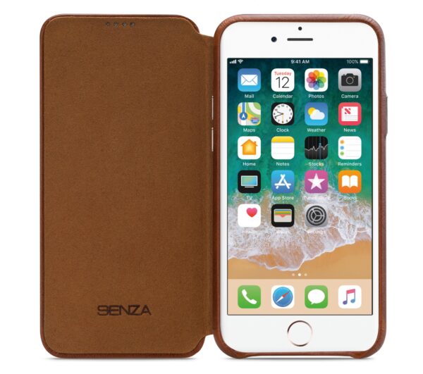 Senza Desire Skinny Leather Wallet Apple Iphone 6/6S Burned Cognac - Afbeelding 3