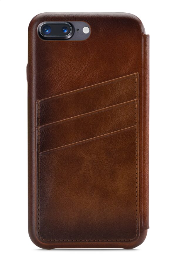 Senza Desire Skinny Leather Wallet Apple Iphone 7 Plus/8 Plus Burned Cognac - Afbeelding 2