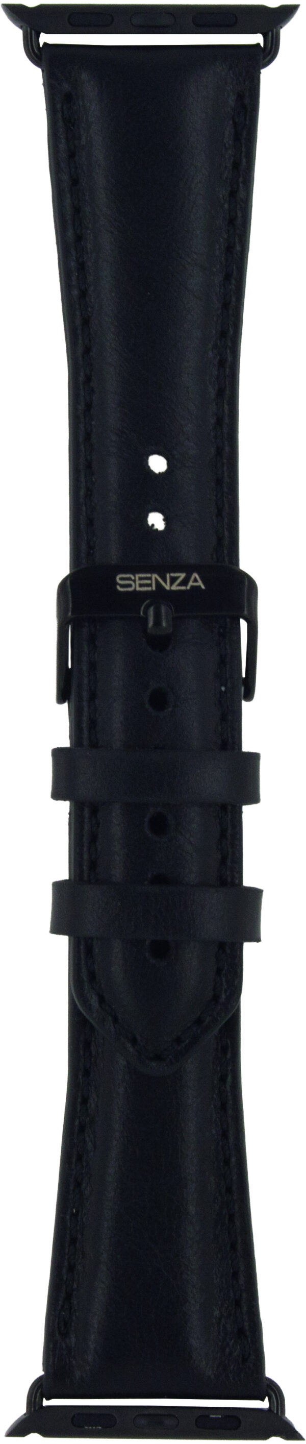 Senza Pure Leather Strap Apple Watch 38Mm Deep Black