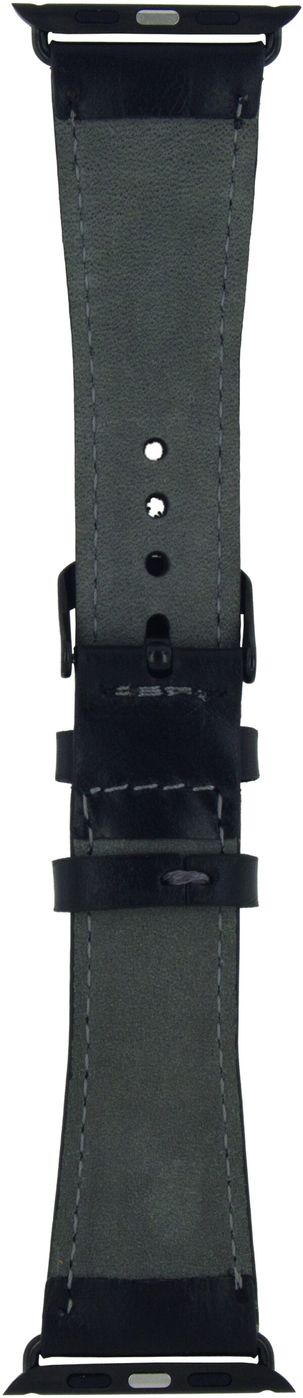 Senza Pure Leather Strap Apple Watch 38Mm Deep Black - Afbeelding 2