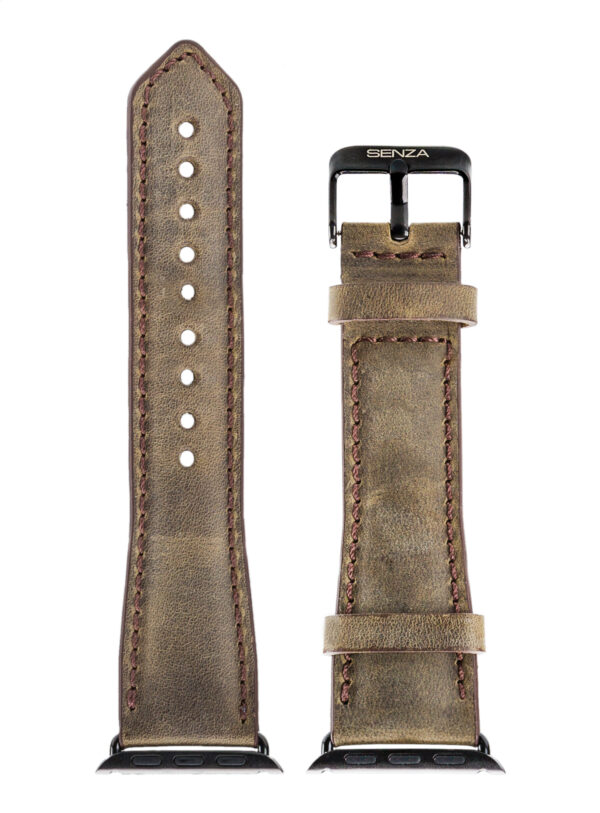 Senza Raw Leather Strap Apple Watch 38Mm Chestnut Brown - Afbeelding 2