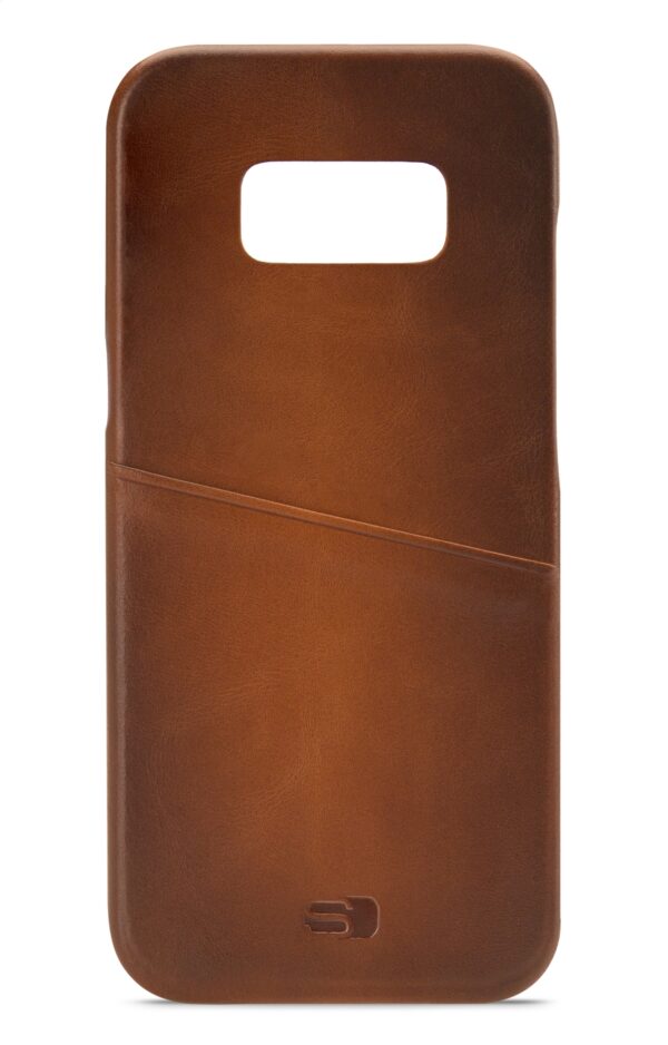 Senza Desire Leather Cover With Card Slot Samsung Galaxy S8+ Burned Cognac