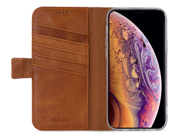 Senza Desire Leather Wallet Apple Iphone X/Xs Burned Cognac - Afbeelding 2