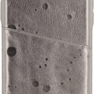 Senza Glam Leather Cover With Card Slot Apple Iphone X/Xs Metallic Grey
