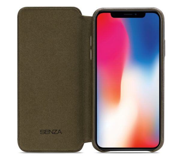 Senza Desire Skinny Leather Wallet Apple Iphone X/Xs Burned Olive - Afbeelding 3