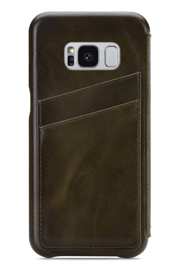 Senza Desire Skinny Leather Wallet Samsung Galaxy S8 Burned Olive - Afbeelding 2