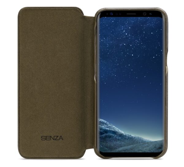 Senza Desire Skinny Leather Wallet Samsung Galaxy S8 Burned Olive - Afbeelding 3
