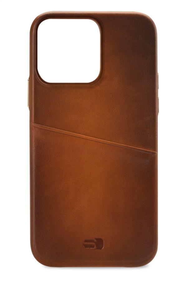 Senza Desire Leather Cover With Card Slot Apple Iphone 13 Pro Burned Cognac