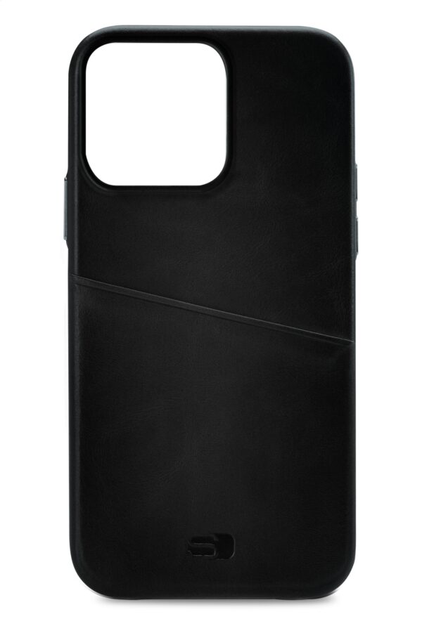 Senza Pure Leather Cover With Card Slot Apple Iphone 13 Pro Deep Black