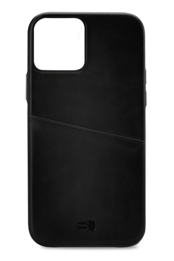 Senza Pure Leather Cover With Card Slot Apple Iphone 13 Pro Max Deep Black