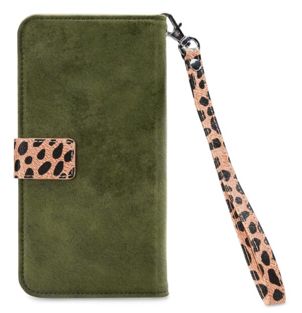 Mobilize 2In1 Magnet Zipper Case Apple Iphone 13 Pro Max Olive/Leopard - Afbeelding 2