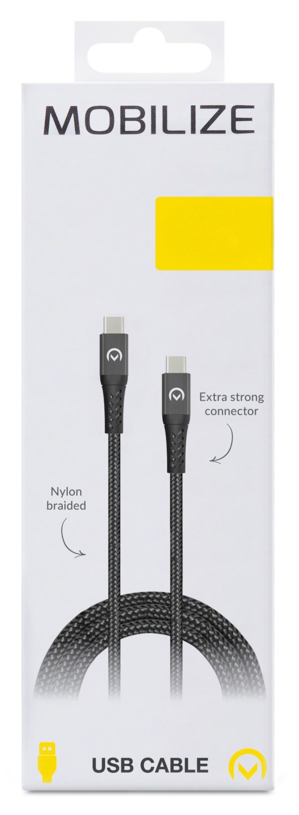 Mobilize Strong Nylon Cable Usb-C To Usb-C 2M. 100W Black - Afbeelding 6