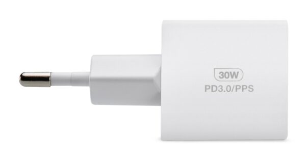 Mobilize Wall Charger Usb-C + Usb Gan 30W With Pd/Pps White - Afbeelding 3