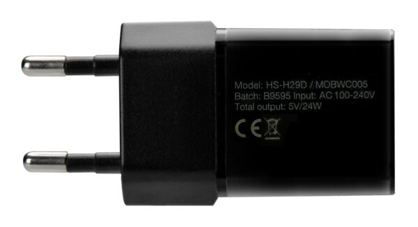 Mobilize Wall Charger 2X Usb 24W Black - Afbeelding 5