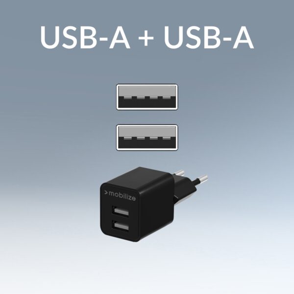 Mobilize Wall Charger 2X Usb 24W Black - Afbeelding 6