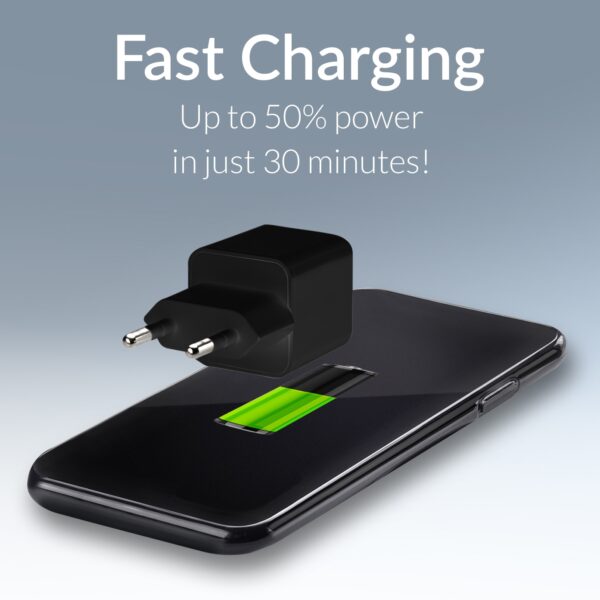 Mobilize Wall Charger Usb-C 20W With Pd + Mfi Lightning Nylon Cable 1.2M Black - Afbeelding 11