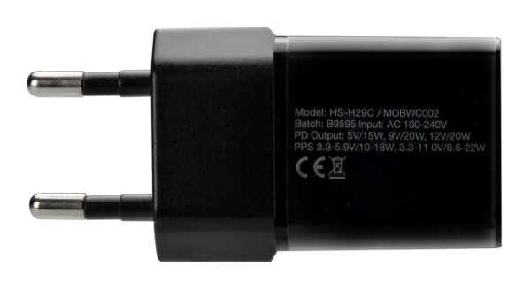 Mobilize Wall Charger Usb-C 20W With Pd + Mfi Lightning Nylon Cable 1.2M Black - Afbeelding 6
