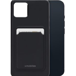 Mobilize Rubber Gelly Card Case Apple Iphone 13 Mini Matt Black