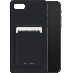 Mobilize Rubber Gelly Card Case Apple Iphone 6/6S/7/8/Se (2020/2022) Matt Black