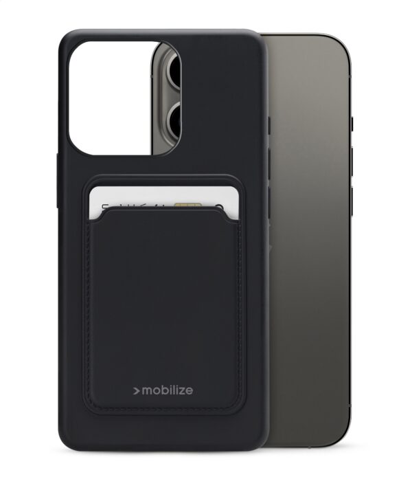 Mobilize Rubber Gelly Card Case Apple Iphone 13 Pro Matt Black