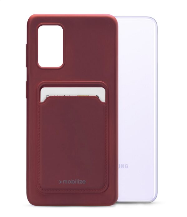 Mobilize Rubber Gelly Card Case Samsung Galaxy A32 5G Matt Bordeaux