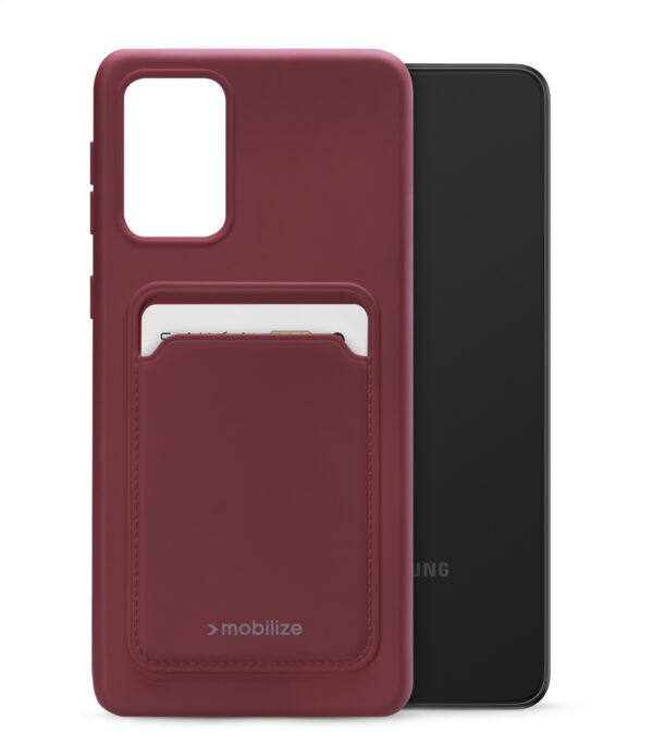 Mobilize Rubber Gelly Card Case Samsung Galaxy A33 5G Matt Bordeaux