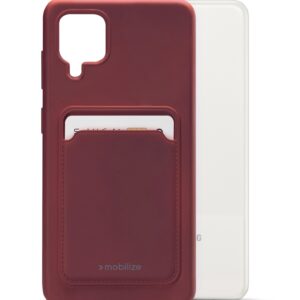 Mobilize Rubber Gelly Card Case Samsung Galaxy A12/M12 Matt Bordeaux