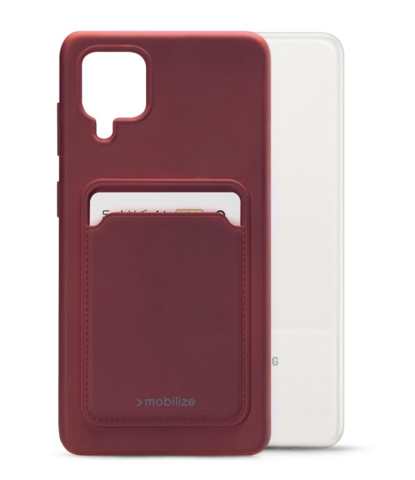 Mobilize Rubber Gelly Card Case Samsung Galaxy A12/M12 Matt Bordeaux