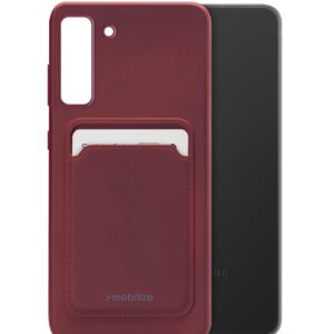 Mobilize Rubber Gelly Card Case Samsung Galaxy S21 Fe 5G Matt Bordeaux