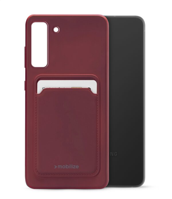 Mobilize Rubber Gelly Card Case Samsung Galaxy S21 Fe 5G Matt Bordeaux