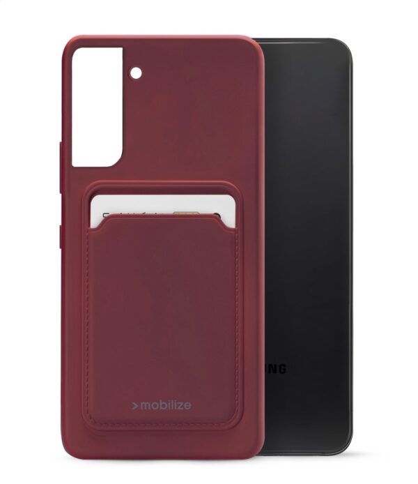 Mobilize Rubber Gelly Card Case Samsung Galaxy S22 5G Matt Bordeaux