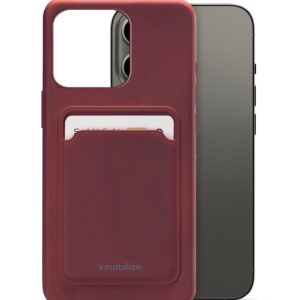 Mobilize Rubber Gelly Card Case Apple Iphone 13 Pro Matt Bordeaux